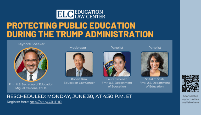 Former U.S. Secretary of Education Miguel A. Cardona to Keynote ELC’s 16th Annual Education Justice Lecture: “Protecting Public Education During the Trump Administration”